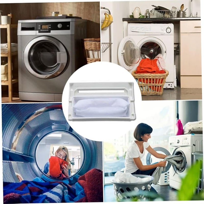 حقيبة فلتر غسالة إل جي، فلتر الوبر، شبكة غربال، بديل 3 حزم - Image 3